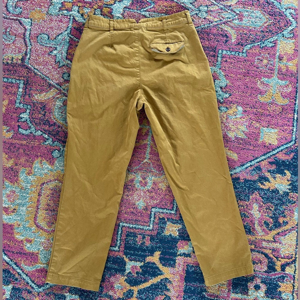Alex Mill | Women’s Cognac Brown Pleat Front The Boy Pant Ankle Chino Pants Sz 4 - Picture 5 of 16